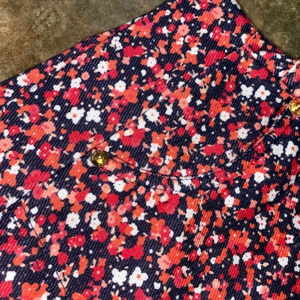 NWOT Michael Kors Floral Ditsy Skinny Jean Stretchy Pants Women’s Size Medium -E - Picture 6 of 12